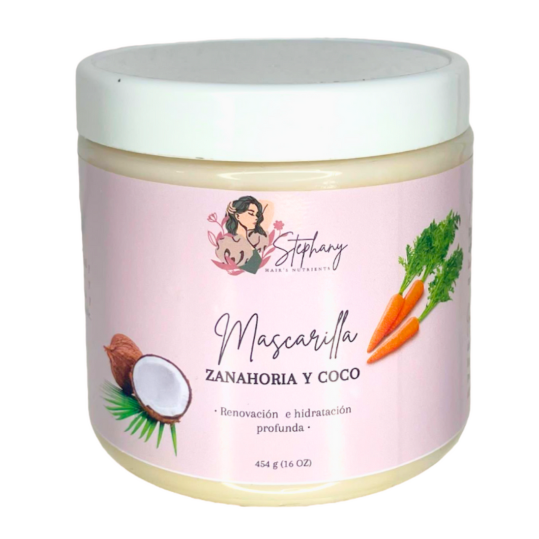 Mascarilla de coco y zanahoria